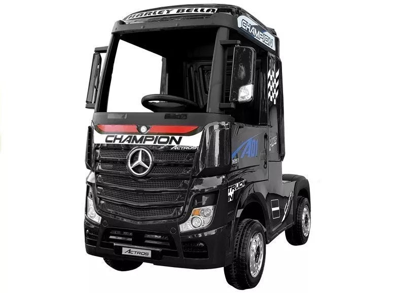 Vaikiškas elektromobilis Mercedes Actros, 12 V, juodas