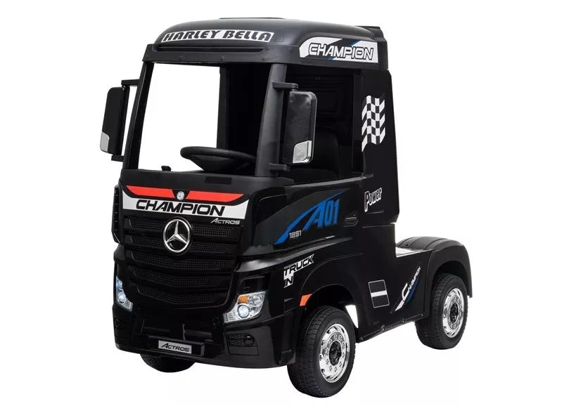 Vaikiškas elektromobilis Mercedes Actros, 12 V, juodas