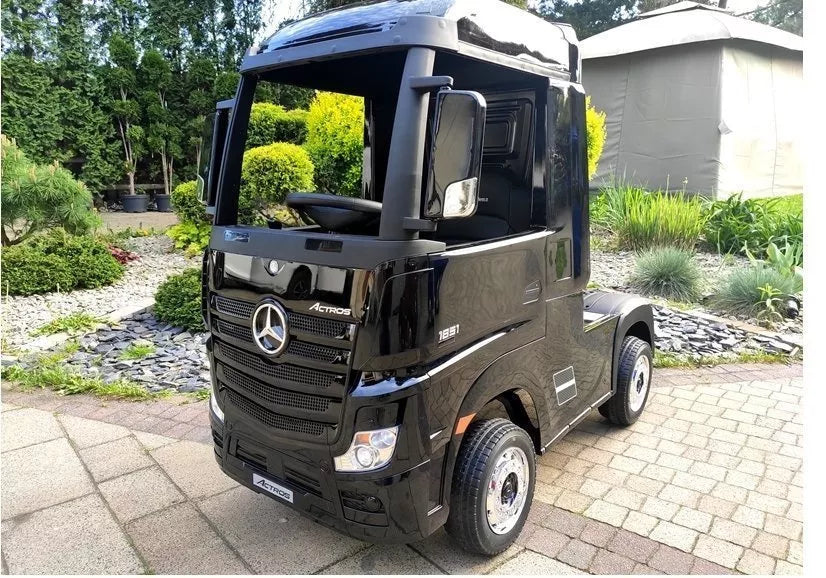 Vaikiškas elektromobilis Mercedes Actros, 12 V, juodas