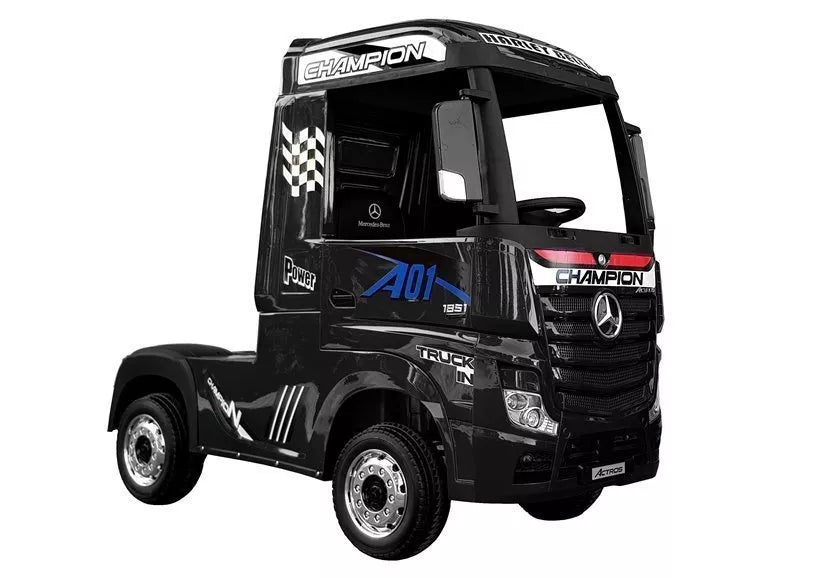 Vaikiškas elektromobilis Mercedes Actros, 12 V, juodas