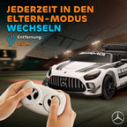 Vaikiškas elektromobilis Mercedes-AMG, 12V, 3–8 metų vaikams, baltas