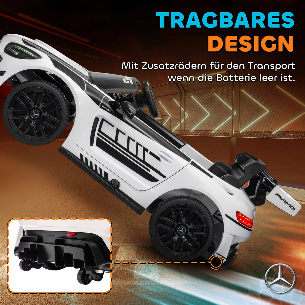 Vaikiškas elektromobilis Mercedes-AMG, 12V, 3–8 metų vaikams, baltas