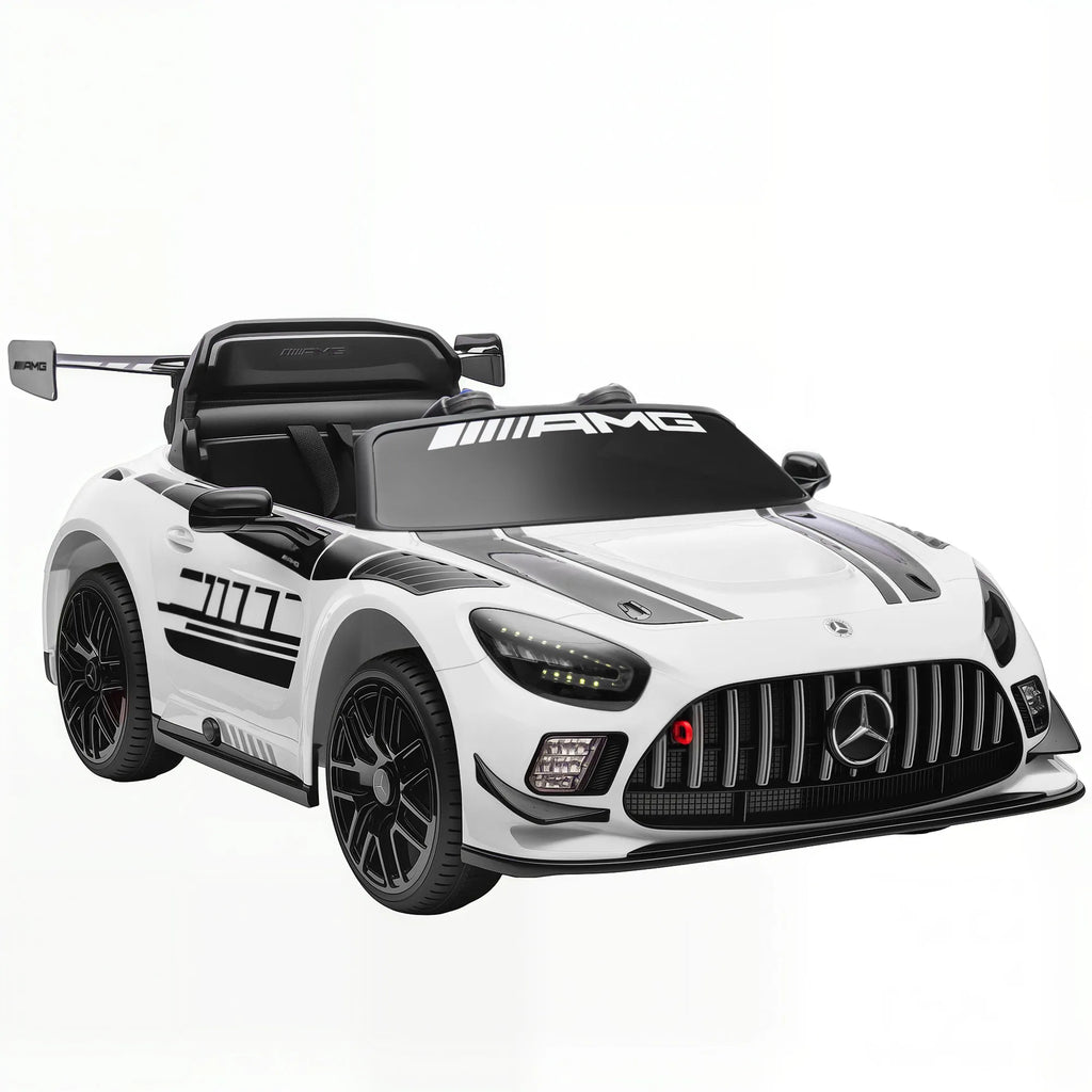 Vaikiškas elektromobilis Mercedes-AMG, 12V, 3–8 metų vaikams, baltas
