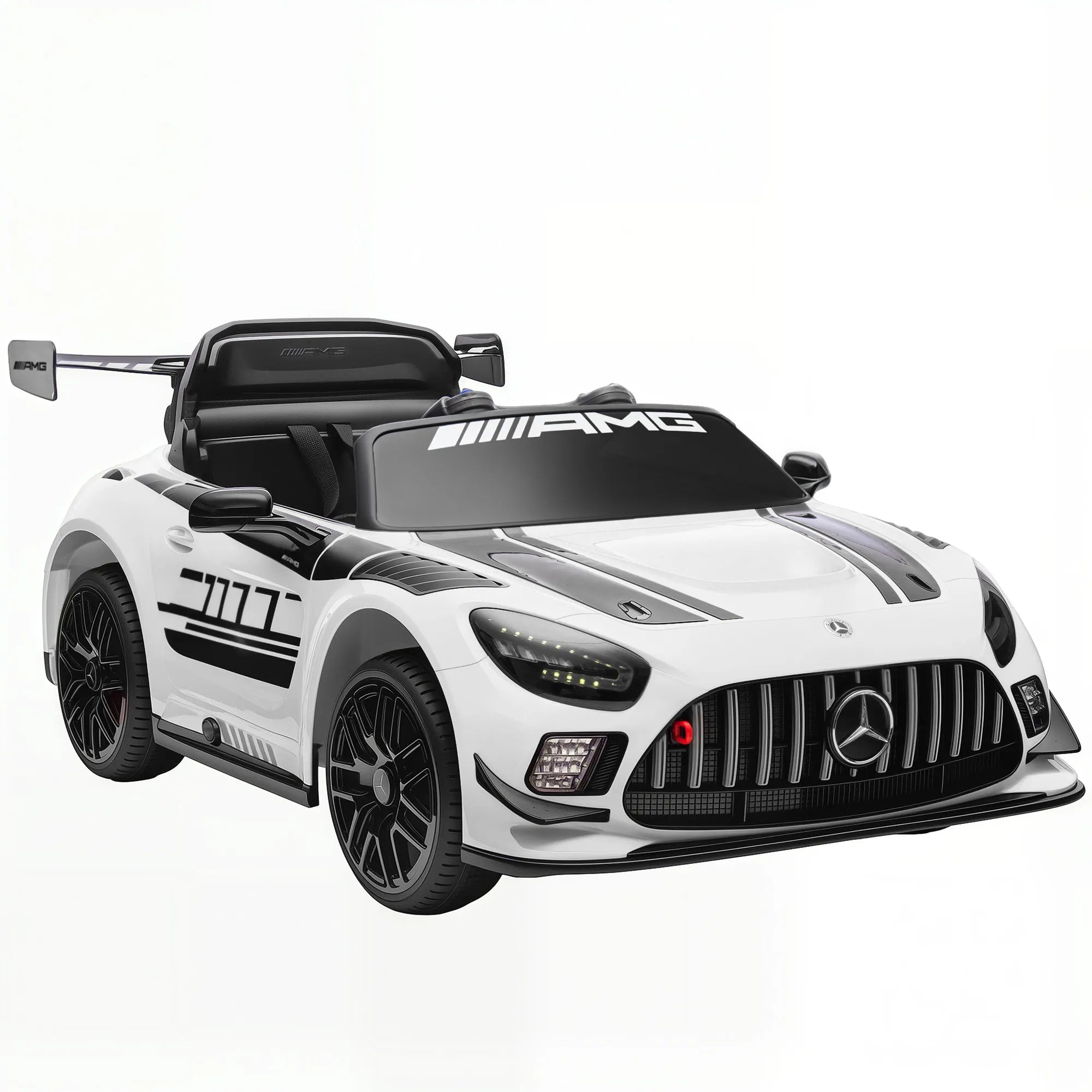 Vaikiškas elektromobilis Mercedes-AMG, 12V, 3–8 metų vaikams, baltas