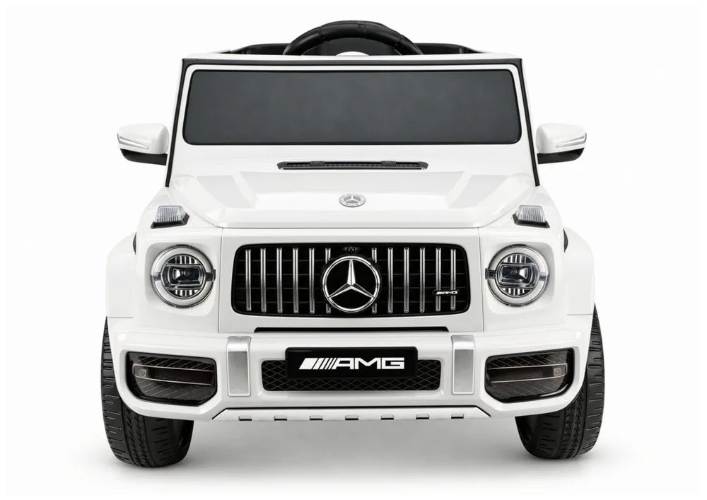Vaikiškas elektromobilis Mercedes-AMG G63, 12 V, 2 greičiai, baltas