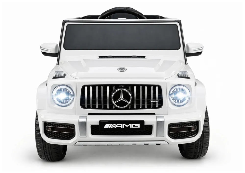 Vaikiškas elektromobilis Mercedes-AMG G63, 12 V, 2 greičiai, baltas