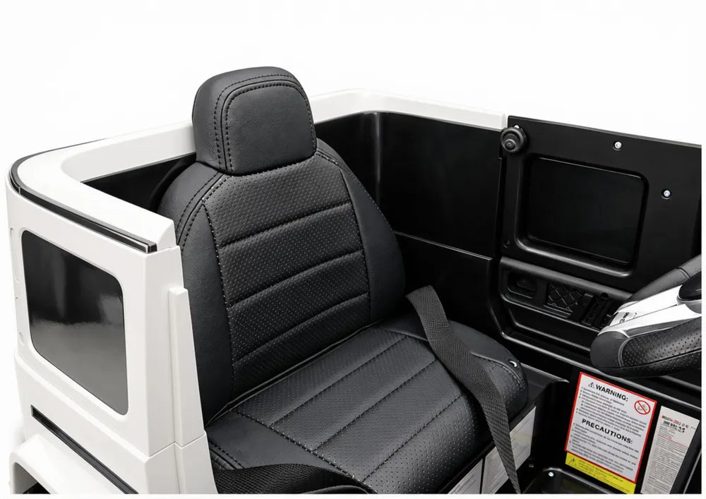 Vaikiškas elektromobilis Mercedes-AMG G63, 12 V, 2 greičiai, baltas