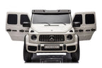 Vaikiškas elektromobilis Mercedes-AMG G63, 24 V, 4x200W, su minkšta sėdyne ir EVA ratais, baltas