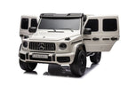 Vaikiškas elektromobilis Mercedes-AMG G63, 24 V, 4x200W, su minkšta sėdyne ir EVA ratais, baltas