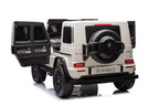 Vaikiškas elektromobilis Mercedes-AMG G63, 24 V, 4x200W, su minkšta sėdyne ir EVA ratais, baltas