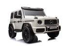 Vaikiškas elektromobilis Mercedes-AMG G63, 24 V, 4x200W, su minkšta sėdyne ir EVA ratais, baltas