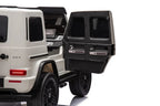 Vaikiškas elektromobilis Mercedes-AMG G63, 24 V, 4x200W, su minkšta sėdyne ir EVA ratais, baltas