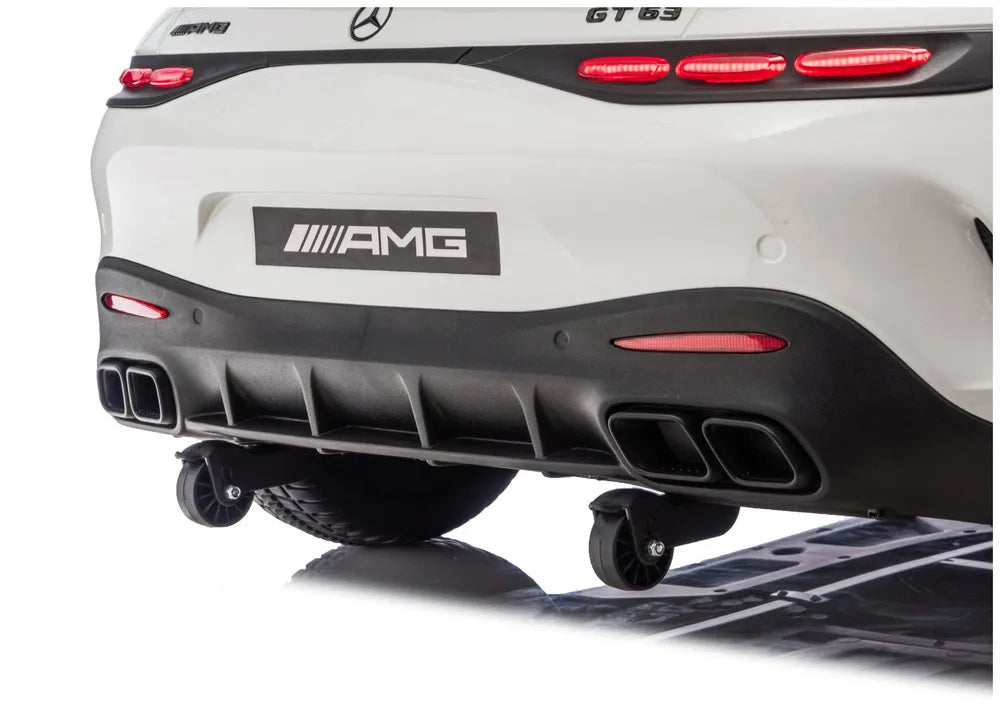 Vaikiškas elektromobilis Mercedes-AMG GT63, 24 V, 2 sėdimos vietos, baltas