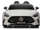 Vaikiškas elektromobilis Mercedes-AMG GT63, 24 V, 4x200W, su odine sėdyne ir EVA ratais, šviesiai pilkas