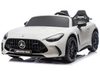 Vaikiškas elektromobilis Mercedes-AMG GT63, 24 V, odinė sėdynė, EVA ratai, baltas