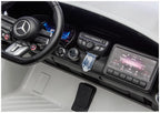 Vaikiškas elektromobilis Mercedes-AMG GT63, 24 V, odinė sėdynė, EVA ratai, baltas