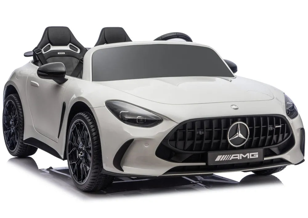 Vaikiškas elektromobilis Mercedes-AMG GT63, 24 V, odinė sėdynė, EVA ratai, baltas