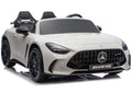 Vaikiškas elektromobilis Mercedes-AMG GT63, 24 V, odinė sėdynė, EVA ratai, baltas