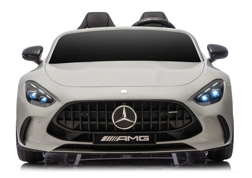 Vaikiškas elektromobilis Mercedes-AMG GT63, 24 V, su eko-odos sėdynėmis, pilkas
