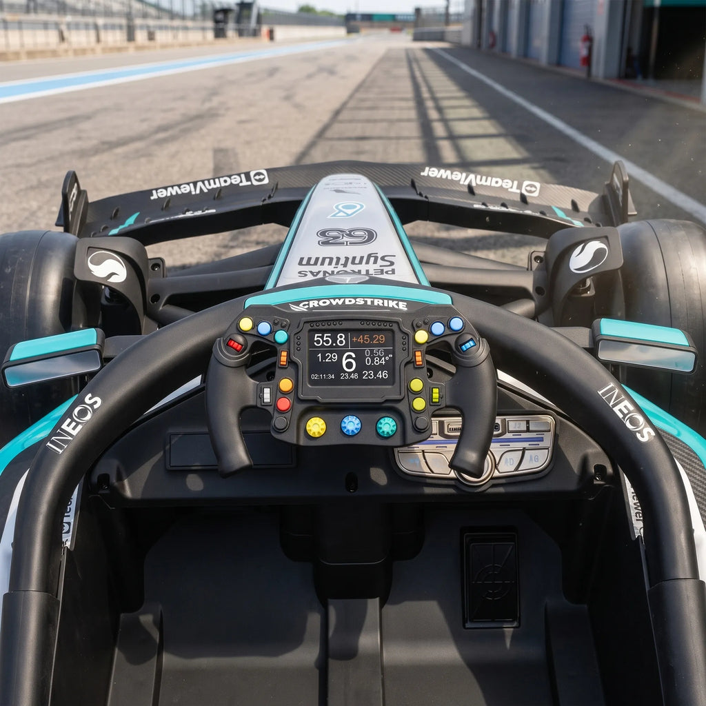 Vaikiškas elektromobilis Mercedes-AMG PETRONAS F1 Go-Kart, 12 V, su ličio baterija