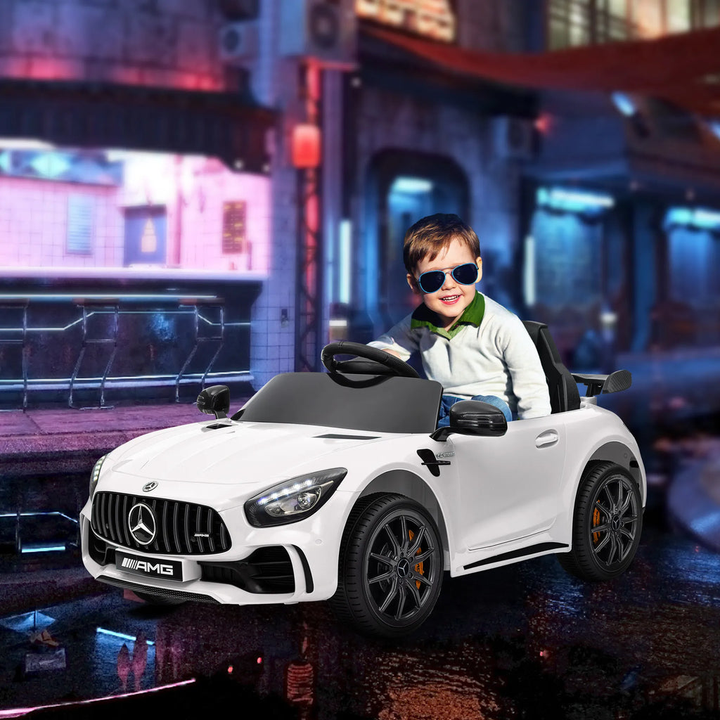 Vaikiškas elektromobilis Mercedes-Benz AMG GTR, 3-6 metų vaikams, baltas