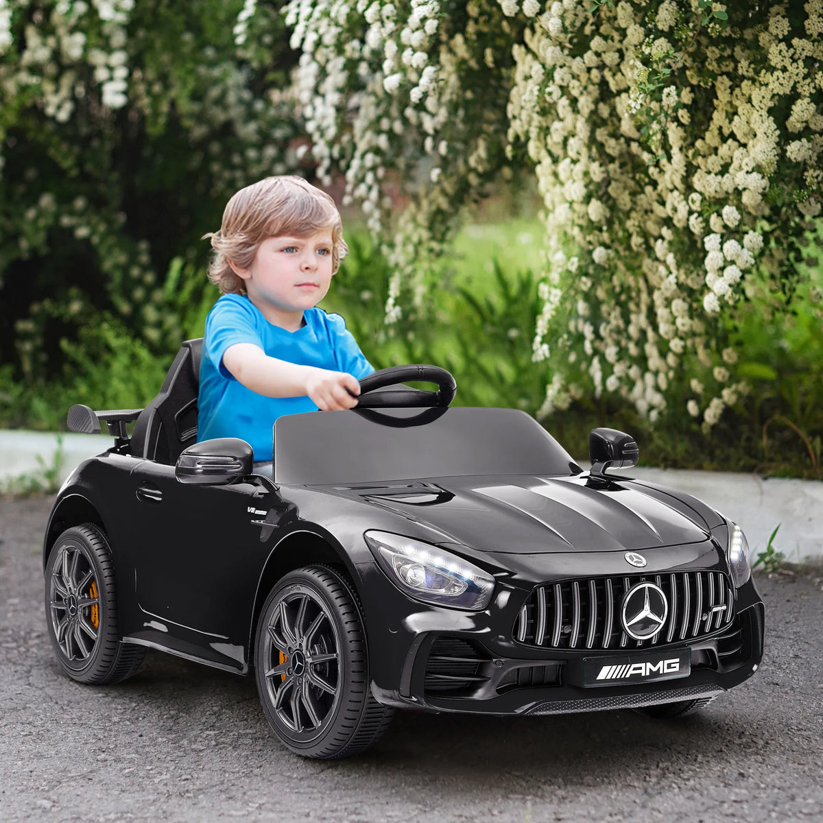Vaikiškas elektromobilis Mercedes-Benz AMG GTR, 3-6 metų vaikams, juodas
