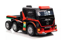 Vaikiškas elektromobilis Mercedes-Benz Axor, 24 V, 2x45W, eko-odos sėdynė, EVA ratai, raudonas
