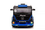 Vaikiškas elektromobilis Mercedes-Benz Axor, 2x12V, 2x45W, su odine sėdyne ir EVA ratais, juodas