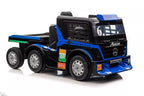 Vaikiškas elektromobilis Mercedes-Benz Axor, 2x12V, 2x45W, su odine sėdyne ir EVA ratais, juodas