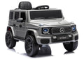 Vaikiškas elektromobilis Mercedes-Benz G, 24 V, su eko odos sėdyne, pilkas