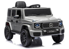 Vaikiškas elektromobilis Mercedes-Benz G, 24 V, su eko odos sėdyne, pilkas