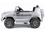 Vaikiškas elektromobilis Mercedes-Benz G 63, 12 V, su nuotolinio valdymo pultu, sidabrinis