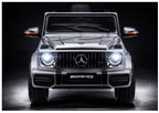 Vaikiškas elektromobilis Mercedes-Benz G 63, 12 V, su nuotolinio valdymo pultu, sidabrinis