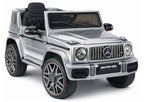 Vaikiškas elektromobilis Mercedes-Benz G 63, 12 V, su nuotolinio valdymo pultu, sidabrinis