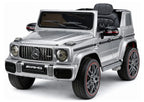 Vaikiškas elektromobilis Mercedes-Benz G 63, 12 V, su nuotolinio valdymo pultu, sidabrinis