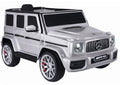 Vaikiškas elektromobilis Mercedes-Benz G63, 12 V, su EVA ratais, sidabrinis