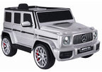 Vaikiškas elektromobilis Mercedes-Benz G63, 12 V, su EVA ratais, sidabrinis