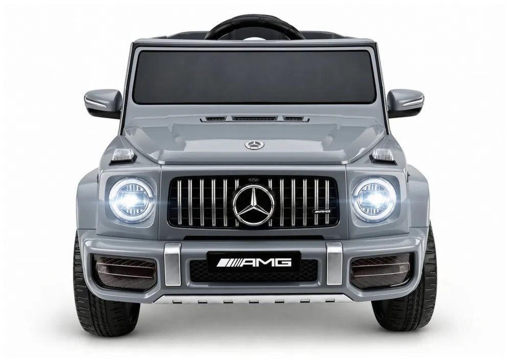 Vaikiškas elektromobilis Mercedes-Benz G63, 12 V, su EVA ratais, sidabrinis