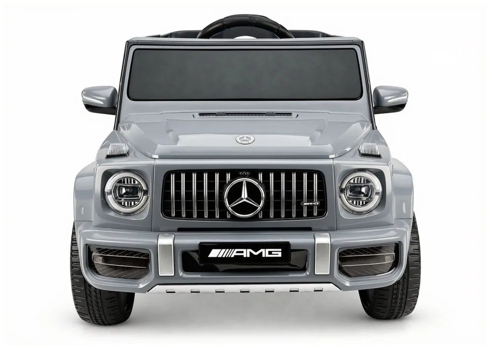 Vaikiškas elektromobilis Mercedes-Benz G63, 12 V, su EVA ratais, sidabrinis