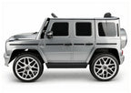 Vaikiškas elektromobilis Mercedes-Benz G63, 12 V, su EVA ratais, sidabrinis