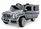 Vaikiškas elektromobilis Mercedes-Benz G63, 12 V, su EVA ratais, sidabrinis