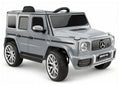 Vaikiškas elektromobilis Mercedes-Benz G63, 12 V, su EVA ratais, sidabrinis