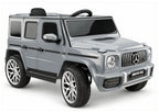 Vaikiškas elektromobilis Mercedes-Benz G63, 12 V, su EVA ratais, sidabrinis