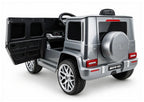 Vaikiškas elektromobilis Mercedes-Benz G63, 12 V, su EVA ratais, sidabrinis