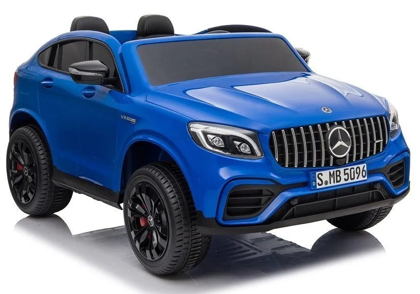 Vaikiškas elektromobilis Mercedes-Benz GLC 63S, 12 V, 4x45W, su eko-odos sėdyne, mėlynas