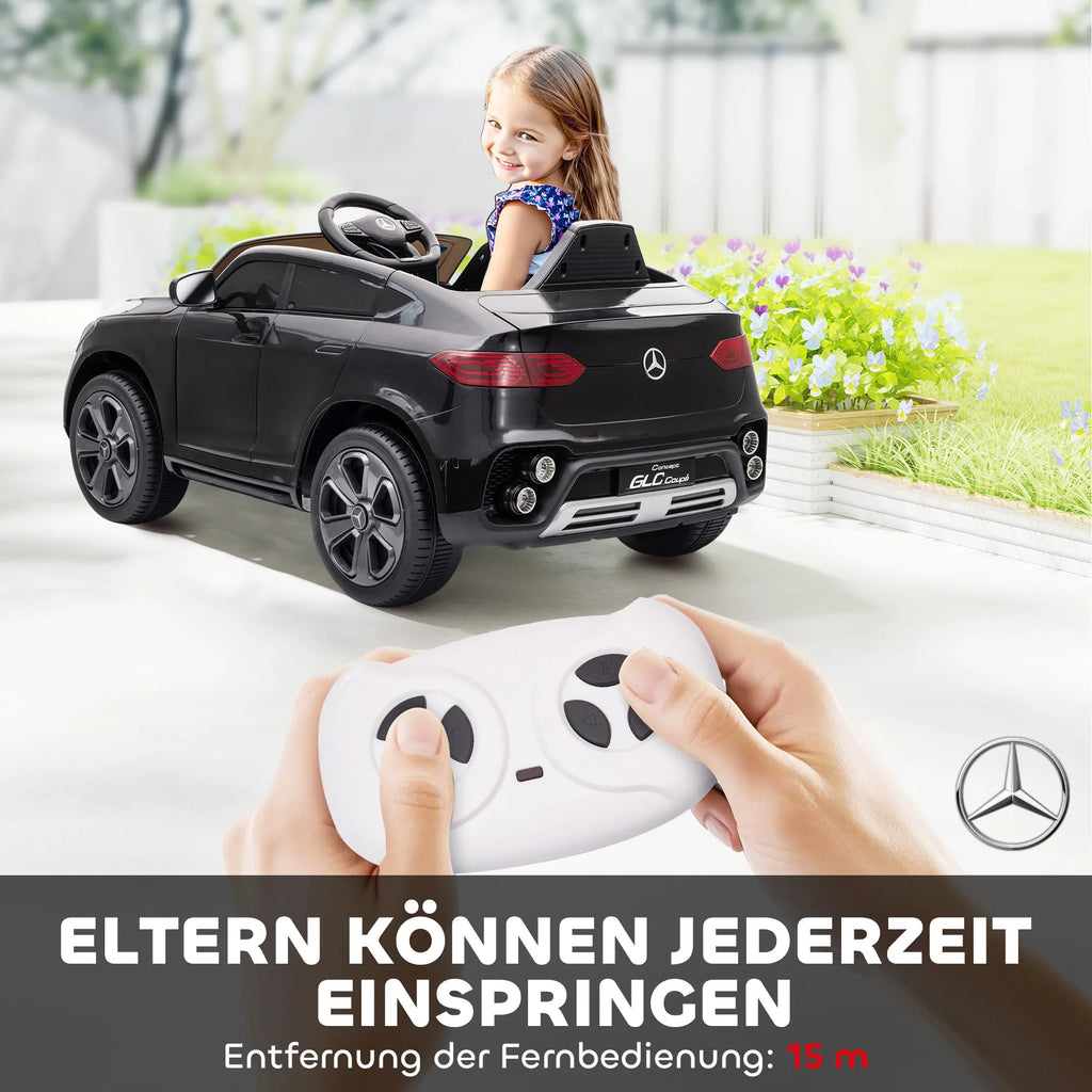 Vaikiškas elektromobilis Mercedes-Benz GLC automobilis su valdymo pultu juodas 3-6m.