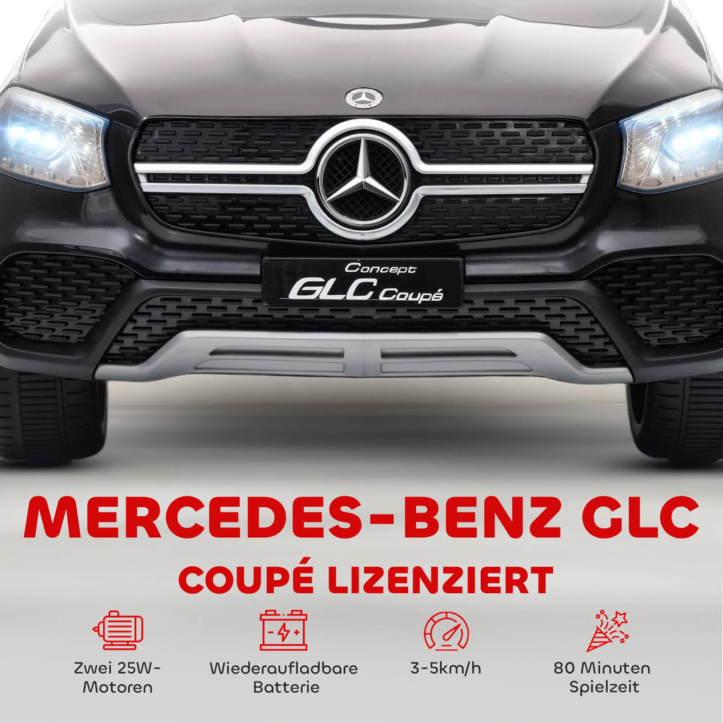 Vaikiškas elektromobilis Mercedes-Benz GLC automobilis su valdymo pultu juodas 3-6m.