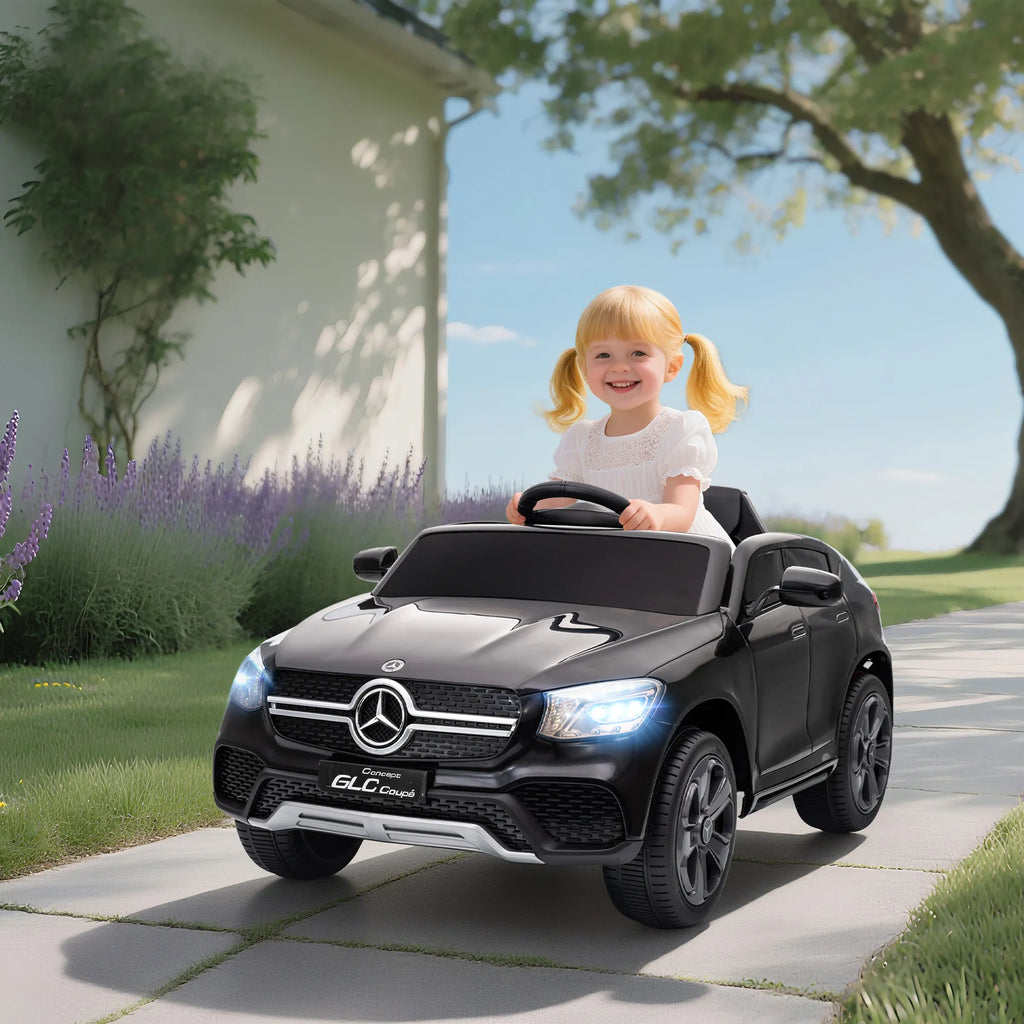 Vaikiškas elektromobilis Mercedes-Benz GLC automobilis su valdymo pultu juodas 3-6m.