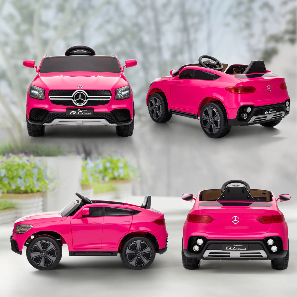 Vaikiškas elektromobilis Mercedes-Benz GLC Coupé, 3–6 metų vaikams, rožinis