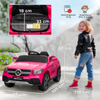 Vaikiškas elektromobilis Mercedes-Benz GLC Coupé, 3–6 metų vaikams, rožinis